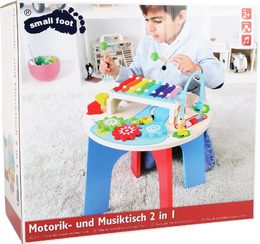 small foot Dřevěný motorický muzikální stůl 2v1
