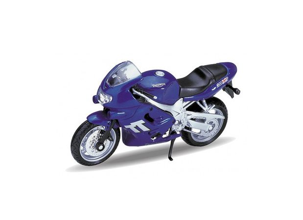 Welly - Motocykl Triumph TT600 (2002) model 1:18 modrý