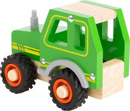 small foot Dřevěný traktor zelený