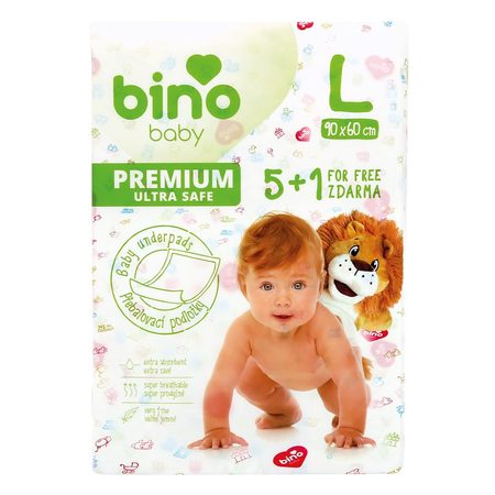 BINO Baby přebalovací podložky 6 ks 60 x 90 cm, vel. L