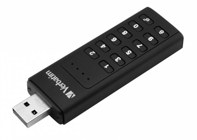 Flash USB Verbatim Keypad Secure, 32GB USB 3.0 - černý