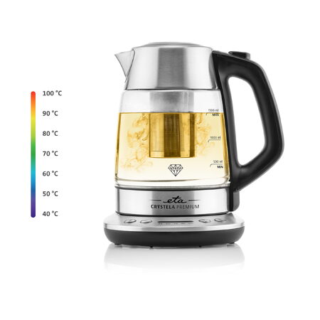 Rychlovarná konvice ETA Crystela Premium 9153 90000, nerez/sklo