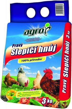 hnůj pravý slepičí 3kg AGRO