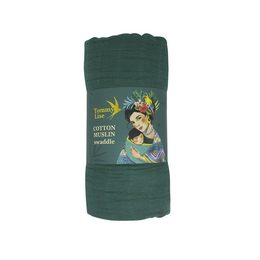 Tommy Lise Bavlněná mušelínová plena Mangrove Green 120x120 cm tmavě zelená