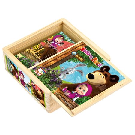 Bino Máša a Medvěd - kostky 9 ks