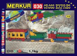 Stavebnice MERKUR 030 Cross expres 10 modelů 310ks v krabici 36x27x3cm