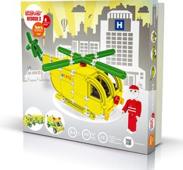 Stavebnice Seva Rescue 3 Záchranáři plast 537ks v krabici 35x33x8cm