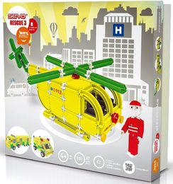 Stavebnice Seva Rescue 3 Záchranáři plast 537ks v krabici 35x33x8cm
