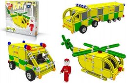 Stavebnice Seva Rescue 3 Záchranáři plast 537ks v krabici 35x33x8cm
