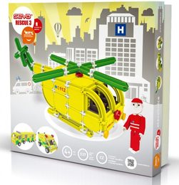 Stavebnice Seva Rescue 3 Záchranáři plast 537ks v krabici 35x33x8cm