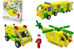 Stavebnice Seva Rescue 3 Záchranáři plast 537ks v krabici 35x33x8cm