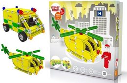 Stavebnice Seva Rescue 3 Záchranáři plast 537ks v krabici 35x33x8cm