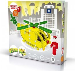 Stavebnice Seva Rescue 3 Záchranáři plast 537ks v krabici 35x33x8cm