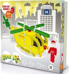 Stavebnice Seva Rescue 3 Záchranáři plast 537ks v krabici 35x33x8cm