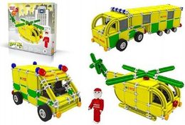 Stavebnice Seva Rescue 3 Záchranáři plast 537ks v krabici 35x33x8cm