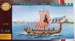 Směr Model Viking Vikingská loď DRAKKAR 1:60 20,8x30,3cm v krabici 34x19x5,5cm