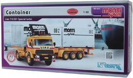 Stavebnice Monti 08/2 Kontejner Liaz 1:48 v krabici 31,5x16,5x7,5cm