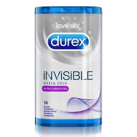 Durex Invisible Extra Lubricated 10 ks