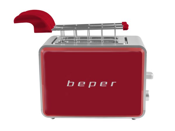 BEPER BT001-R topinkovač/toastovač, 750W, červený