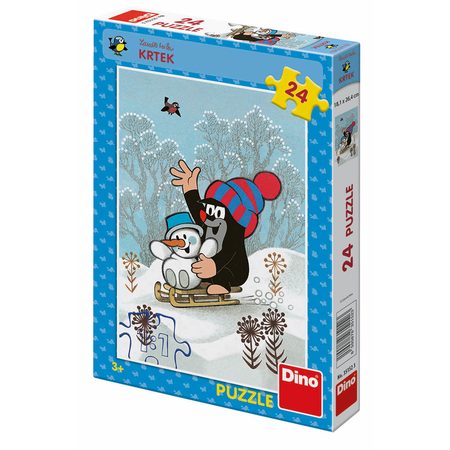 Dino Puzzle Krtek a sněhulák 24 dílků