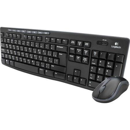 Klávesnice s myší Logitech Wireless Combo MK270, CZ  - černá (920004527)