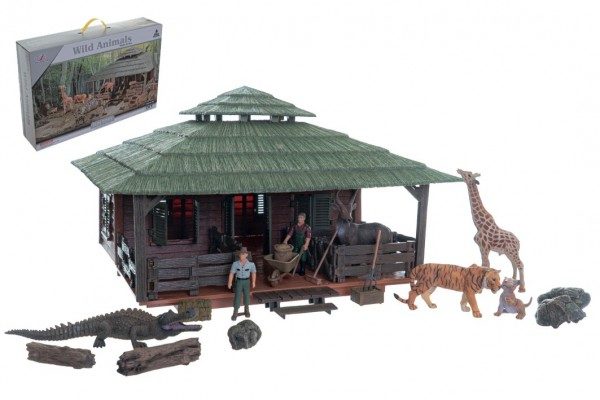 Teddies Zvířátka sada velká ZOO s doplňky plast v krabici 60x41x13,5cm