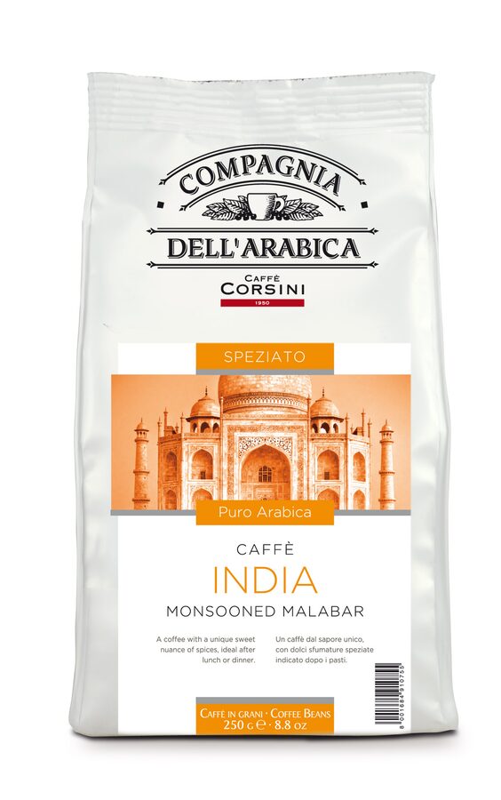 CAFFÉ CORSINI INDIA MONSOONED MALABAR kávová zrna 250g