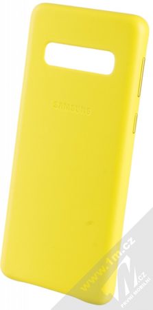 Kryt na mobil Samsung Leather Cover na Galaxy S10 - žlutý