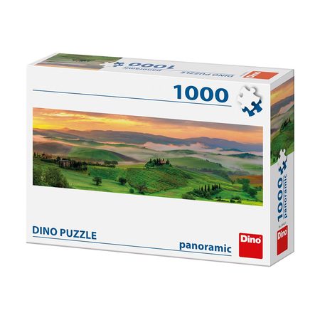 Dino panoramatické puzzle Val d’Orcia Toskánsko Itálie 1000 dílků