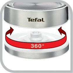 Skleněná varná konvice Tefal KI730132 sklo/stříbrná