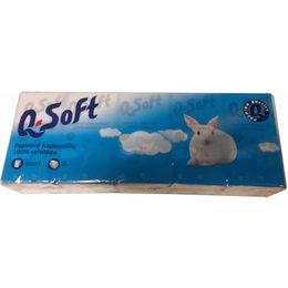 Q-Soft papírové kapesníčky 3-vrstvé 10x10 ks