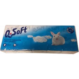 Q Soft papírové kapesníčky 3-vrstvé 10x10 ks