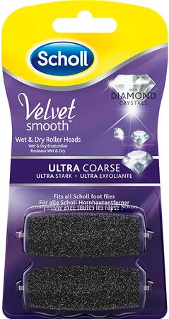 Scholl Velvet Smooth Express Pedi náhradní hlavice Ultra drsná s diamantovými krystalky 2ks