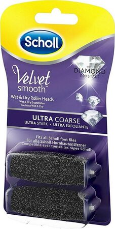Scholl Velvet Smooth Express Pedi náhradní hlavice Ultra drsná s diamantovými krystalky 2ks
