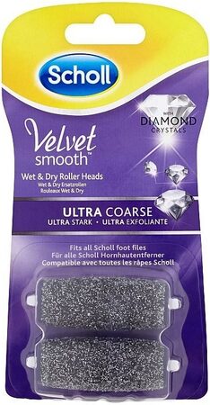 Scholl Velvet Smooth Express Pedi náhradní hlavice Ultra drsná s diamantovými krystalky 2ks