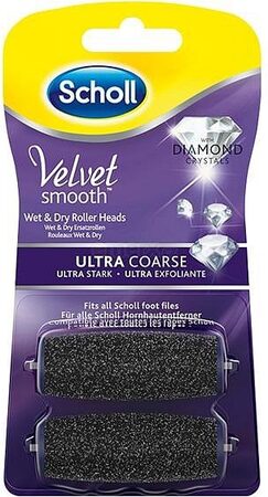 Scholl Velvet Smooth Express Pedi náhradní hlavice Ultra drsná s diamantovými krystalky 2ks