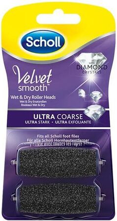 Scholl Velvet Smooth Express Pedi náhradní hlavice Ultra drsná s diamantovými krystalky 2ks