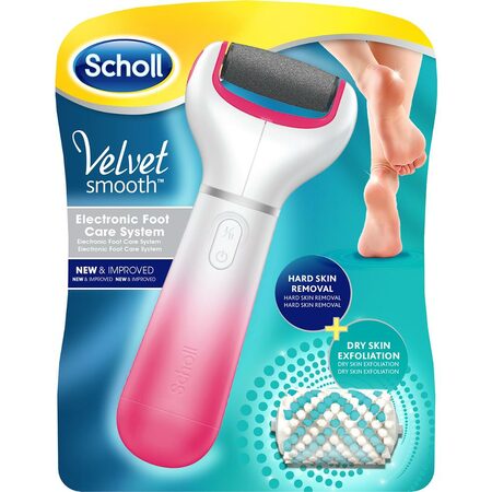 SCHOLL Velvet smooth elektrický pilník na chodidla s diamantovými krystalky, růžový