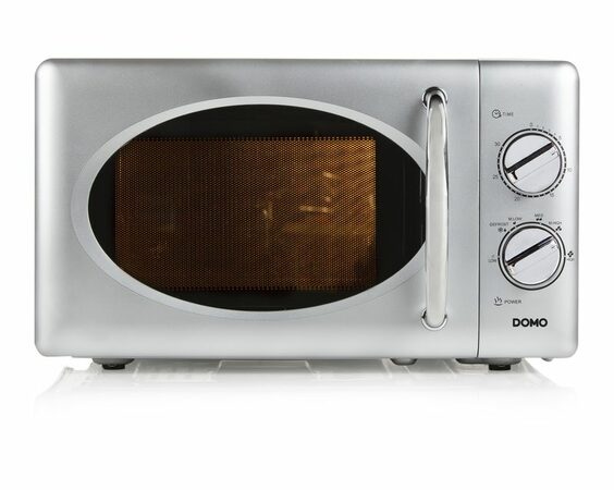 Mikrovlnná trouba retro šedá - DOMO DO3020, Objem: 20 l, Talíř: 24,5 cm, Výkon: