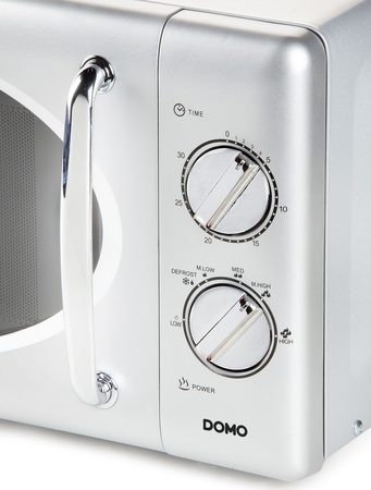 Mikrovlnná trouba retro šedá - DOMO DO3020, Objem: 20 l, Talíř: 24,5 cm, Výkon: