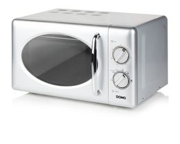 Mikrovlnná trouba retro šedá - DOMO DO3020, Objem: 20 l, Talíř: 24,5 cm, Výkon: