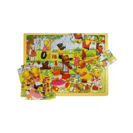 Bigjigs Toys Dřevěné puzzle medvědí piknik 24 dílků