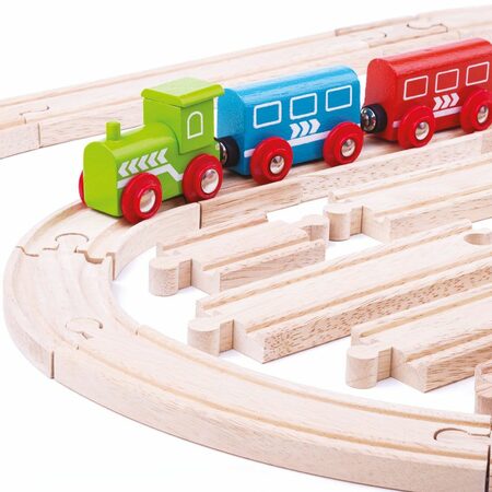 Bigjigs Rail Dřevěné koleje sada 24 dílů - poškozený obal