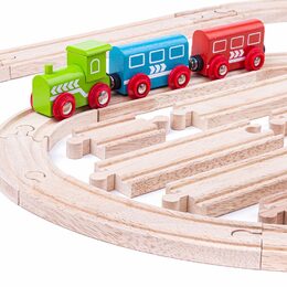 Bigjigs Rail Dřevěné koleje sada 24 dílů - poškozený obal