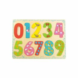 Bino Dřevěné hračky počítání puzzle číslice