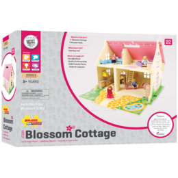 Bigjigs Toys Přenosný dřevěný domeček pro panenky