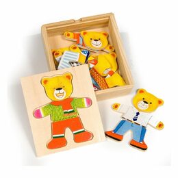 Bigjigs Toys Oblékací puzzle Pan medvěd