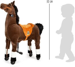 Small Foot Pohyblivý dětský jezdecký kůň na kolečkách Blesk