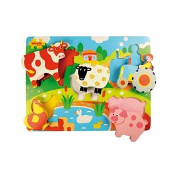 Bigjigs Toys Vkládací edukativní puzzle farma