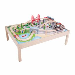 Bigjigs Rail Vláčkodráha City se stolem